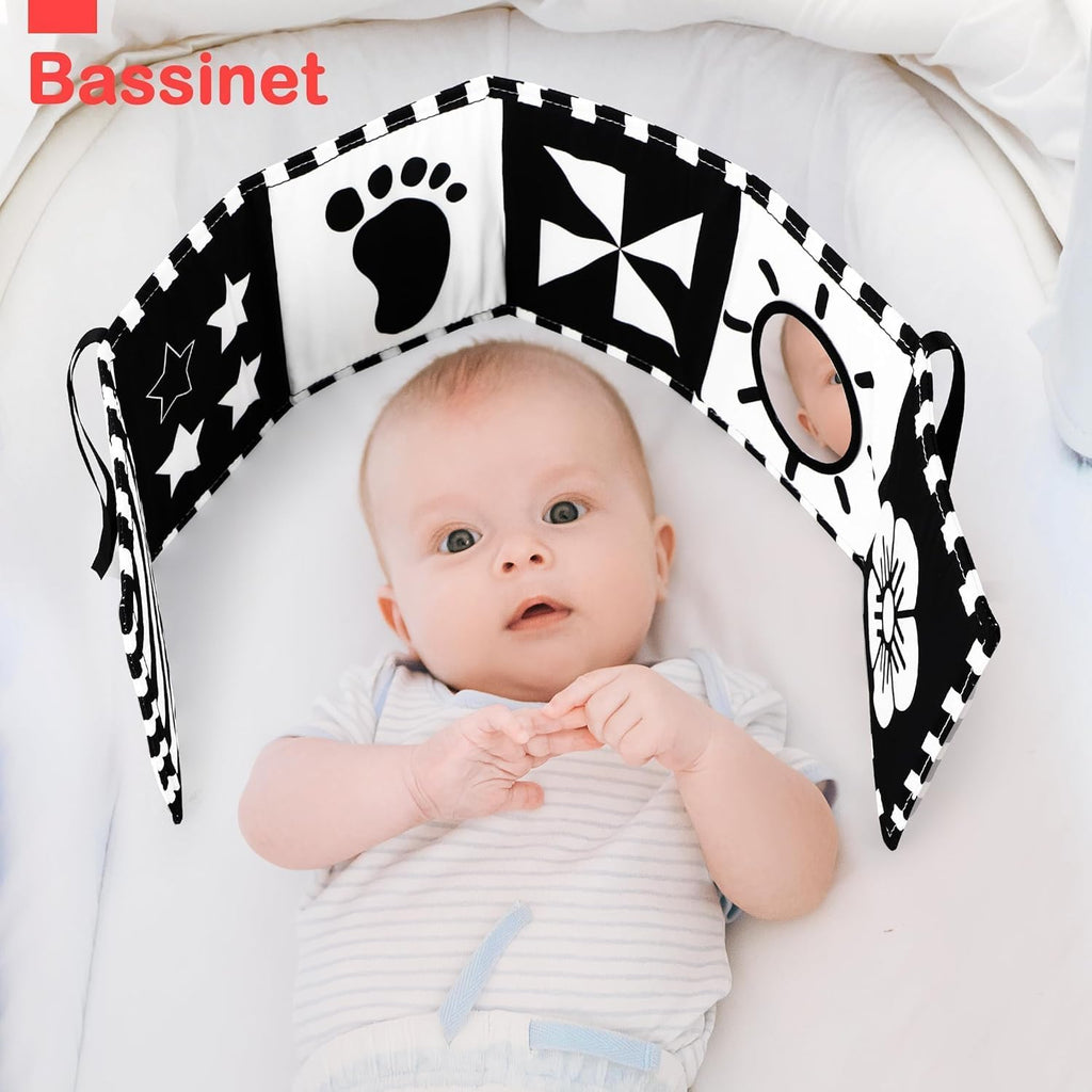 URMYWO Black and White Baby Toy, Tummy Time High Contrast Newborn Toys