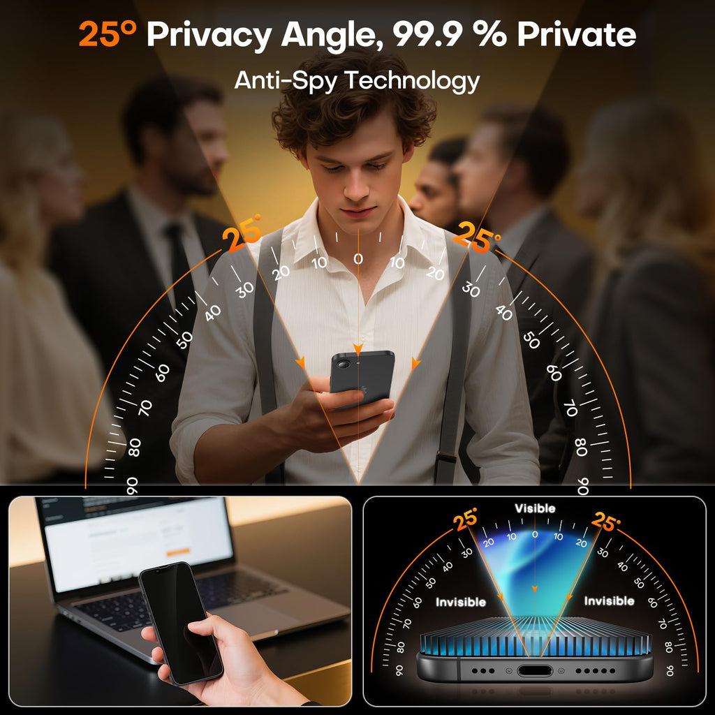 TOCOL for iPhone 17 Pro Max Screen Protector, Easy Installation