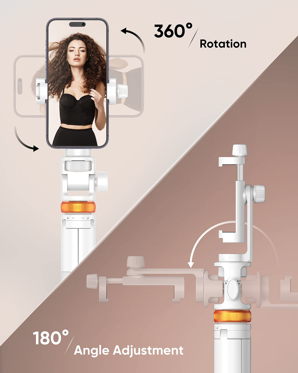 EUCOS 62" Phone Tripod, Tripod for iPhone & Selfie Stick with Remote