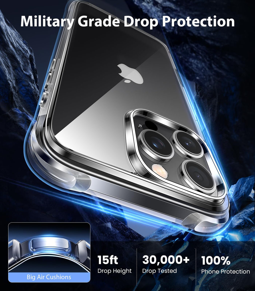 Mkeke for iPhone 18 Pro Max Case Clear [Not-Yellowing]