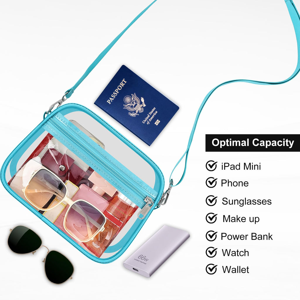 USPECLARE Clear Bag for Stadium Events Clear Sports Fan Handbags Purses