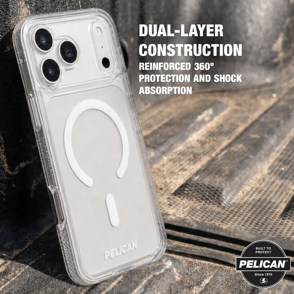 Pelican iPhone 17 Pro Case - MagSafe Phone Case -Ranger Frosted Clear/Black