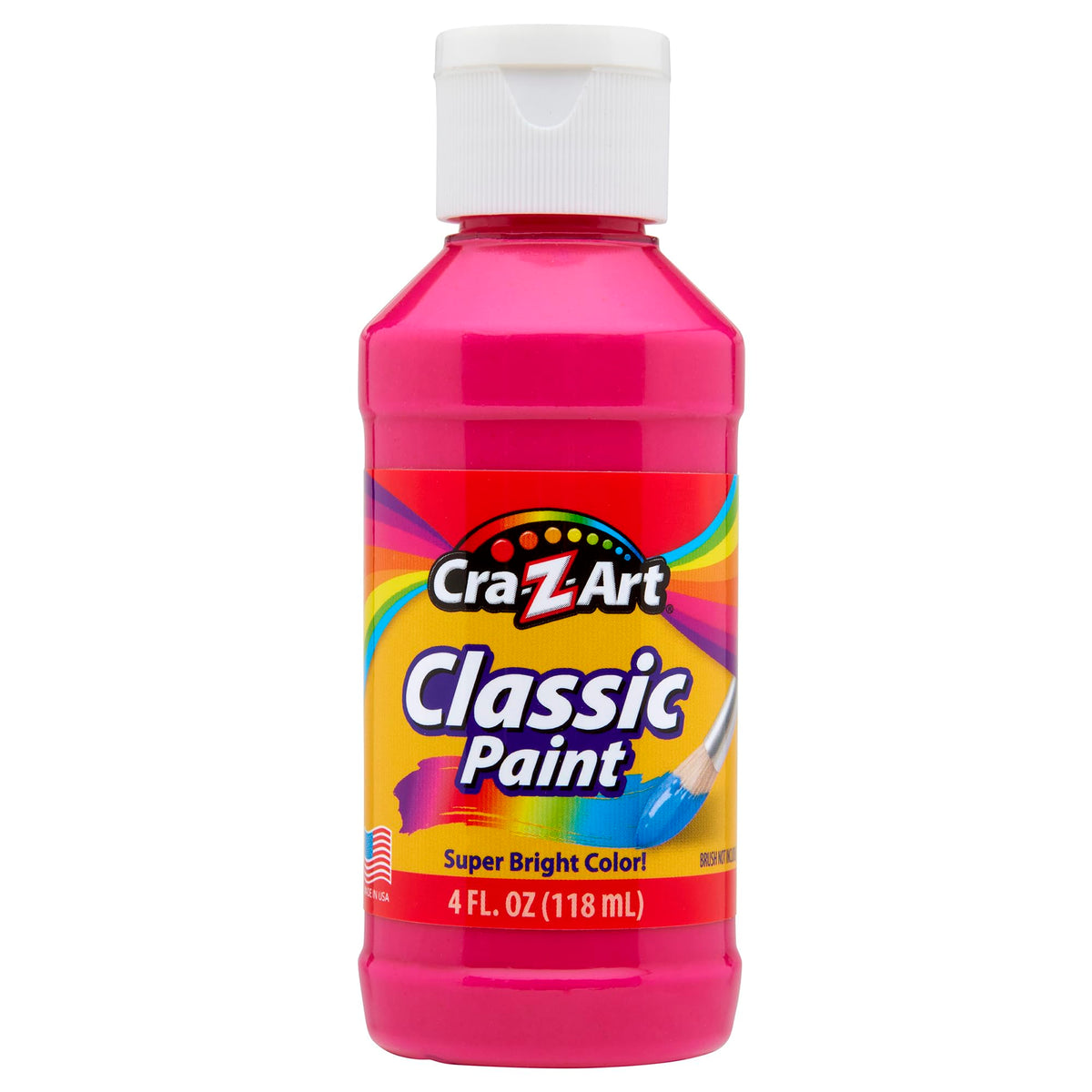 Cra-Z-Art Washable Classic Paint Bulk Pack 8ct, Assorted Colors 4oz each bottle