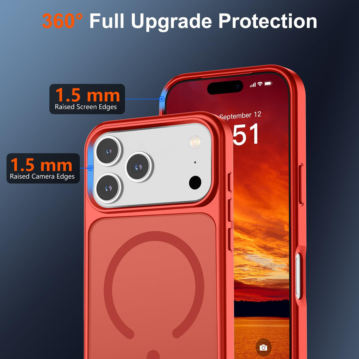 SUPFINE Magnetic for iPhone 18 Pro Max/17 Pro Max Case Dark Blue