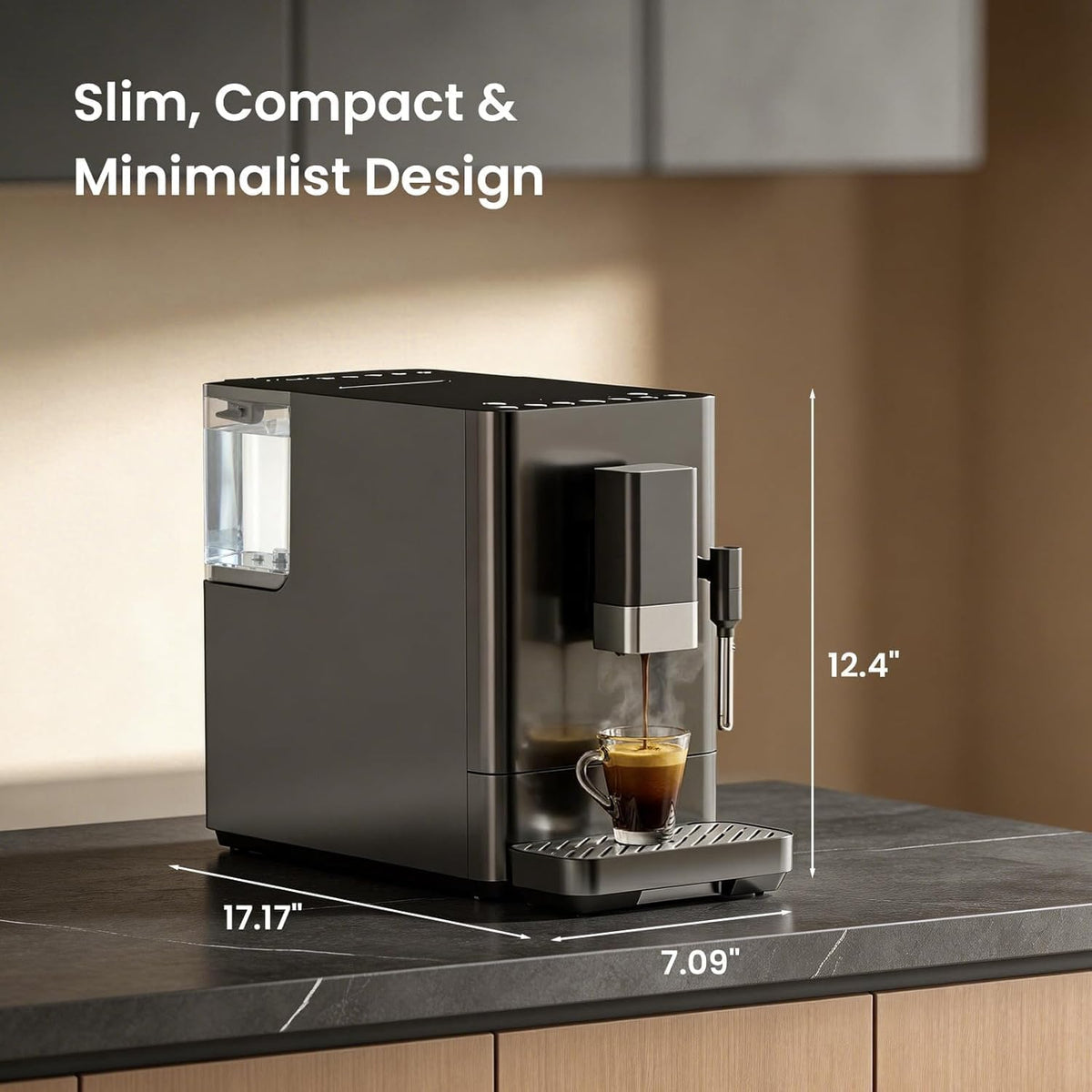 Kismile 20 Bar Automatic Espresso Machine, Brew and Grind Coffee Maker