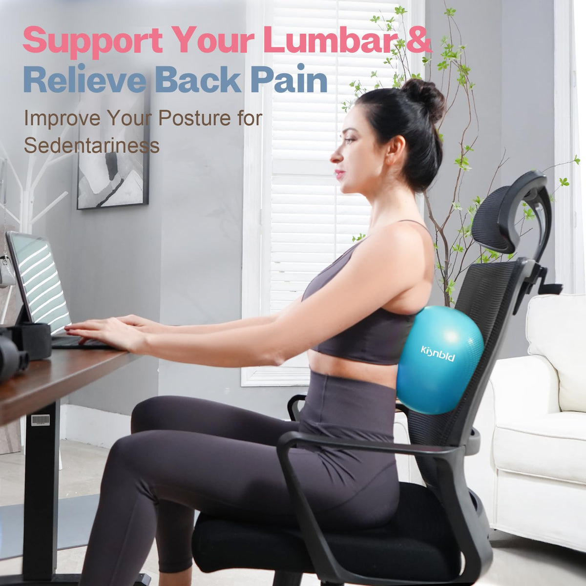 kisnbld 9 Inch Pilates Ball, Small Exercise Ball for Core &Physical Therapy