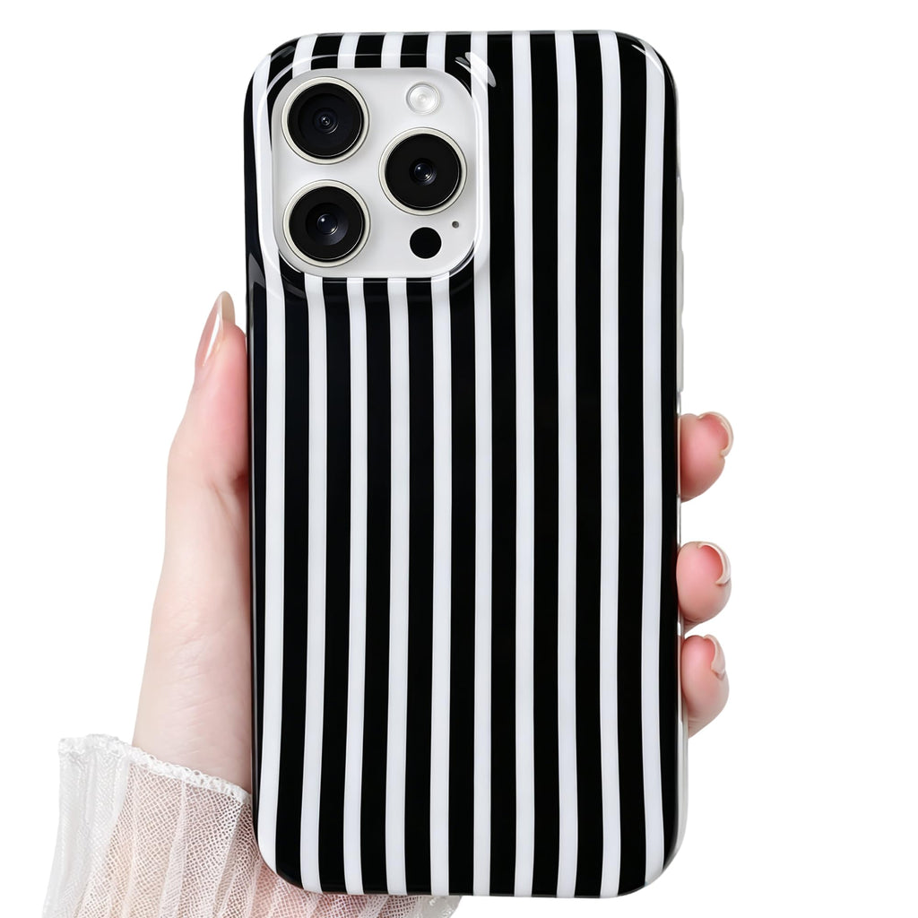 Cute Striped Case for iPhone 12 Pro Max 6.7",Pink/Yellow