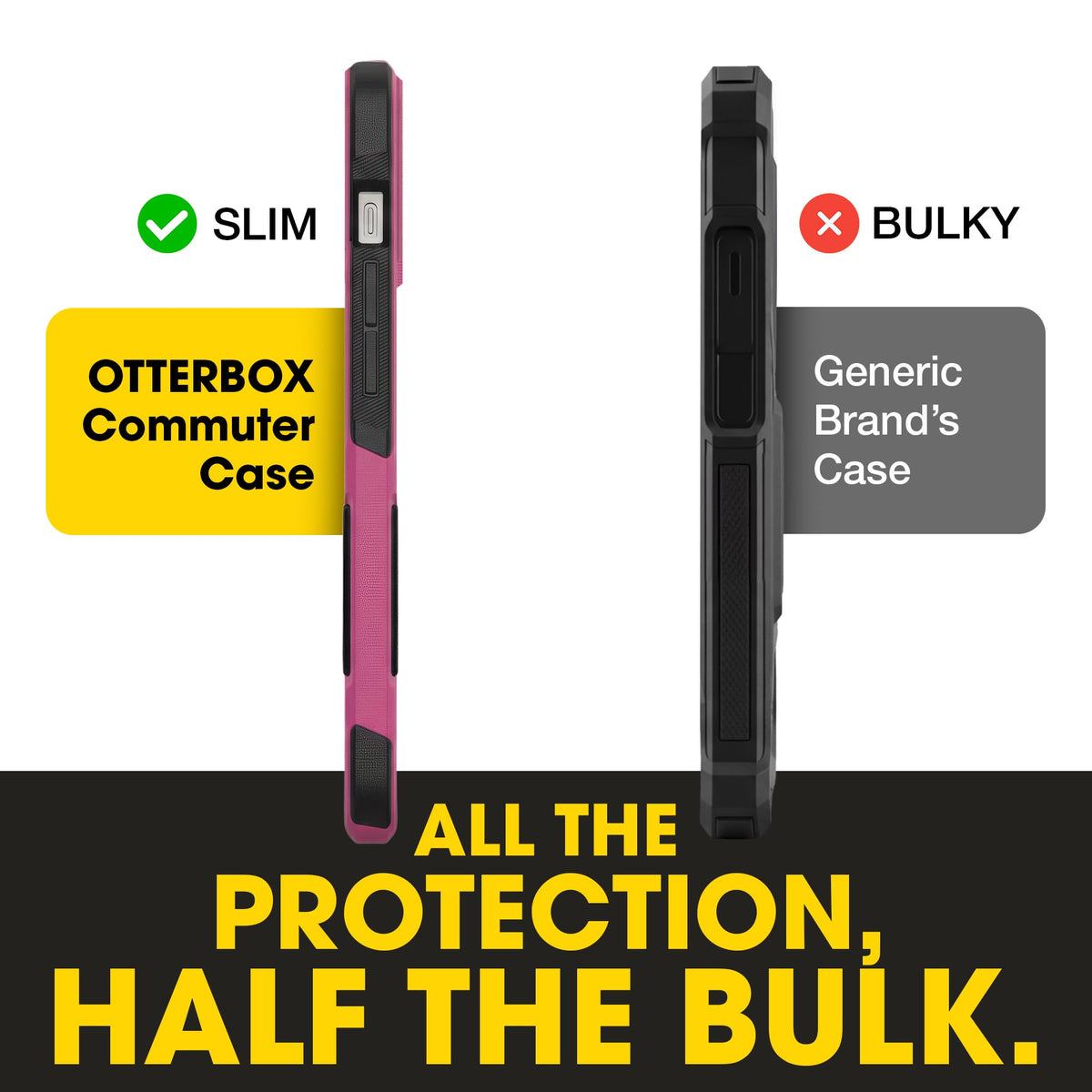 OtterBox iPhone 14, 13 – Commuter Series Slim Case - Pink