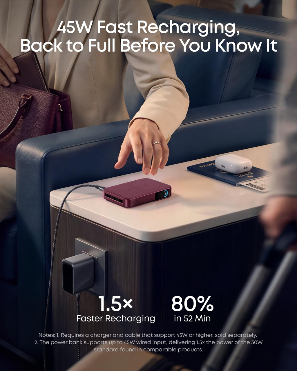 Anker MagGo 2 Pro Power Bank, Qi2.2 25W 10,000mAh Magnetic Portable Charger