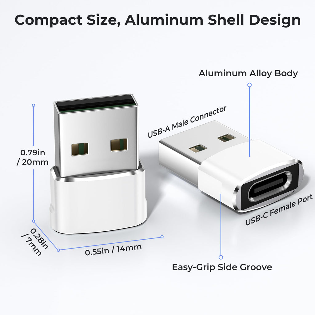 Basesailor USB C Female to USBA Male Adapter,Type C Charger Cable Connector