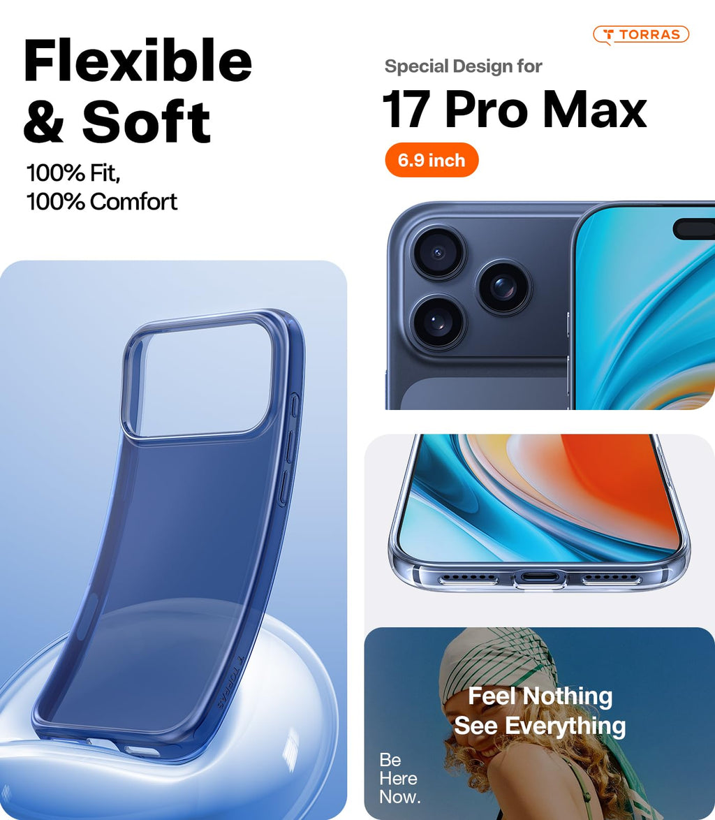 TORRAS for iPhone 14 Pro Max Case, Anti-Yellowing, Crystal Clear