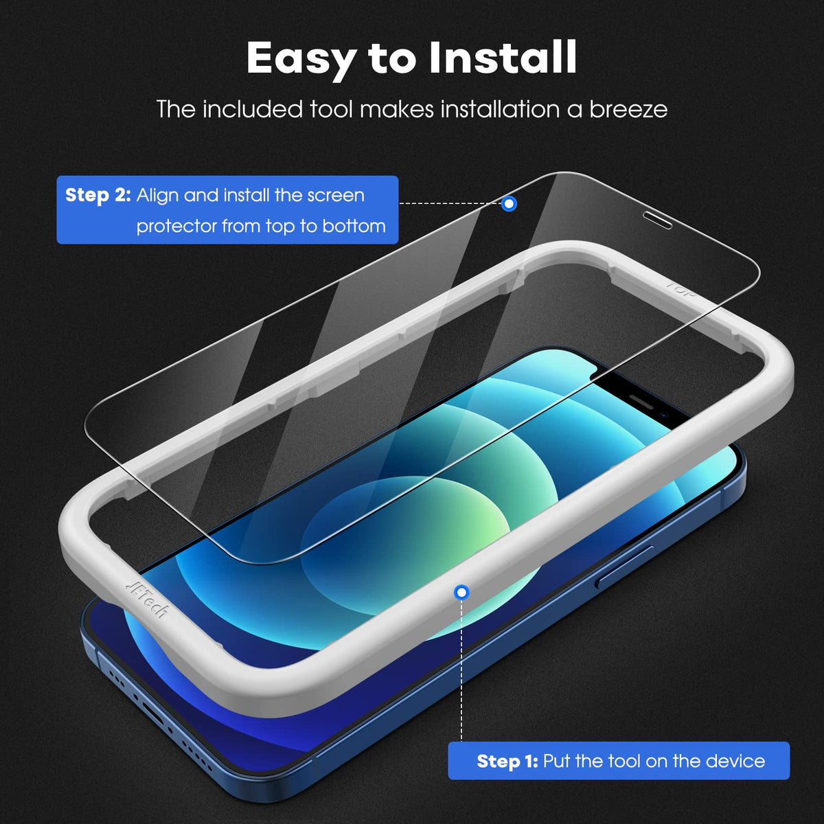 JETech Screen Protector for iPhone 18 Pro Max/17 Pro Max, 3-Pack