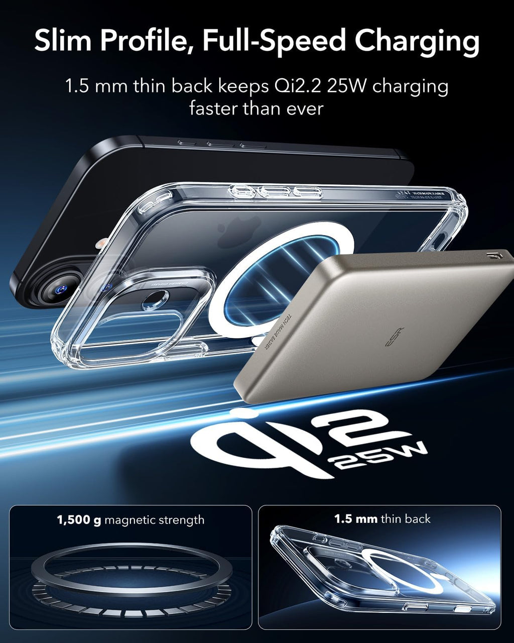 ESR Classic Hybrid for iPhone 17/18 Pro Case, Clear
