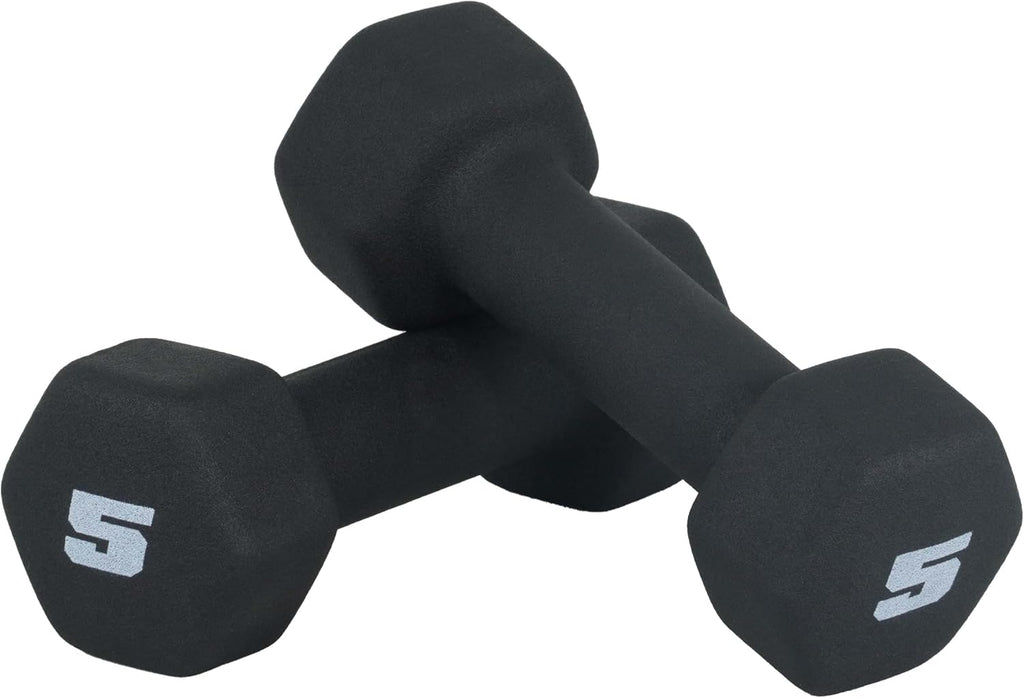 CAP Neoprene Dumbbell Pairs & Sets, Non-Slip Grip, Hex Design