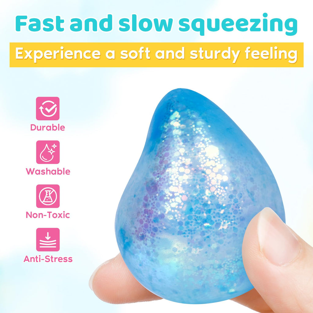 VESPRO 12Pack Fidget Toys Squishy ，Cute Bear Squeeze Ball