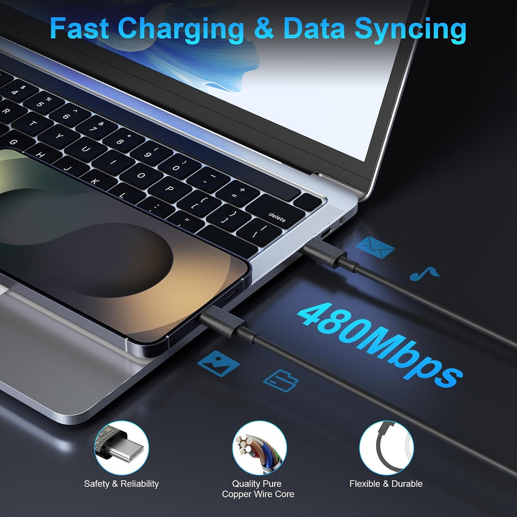 Super Fast Charger USB C, 45W Dual Port Android Phone Type C Charger 2Pack