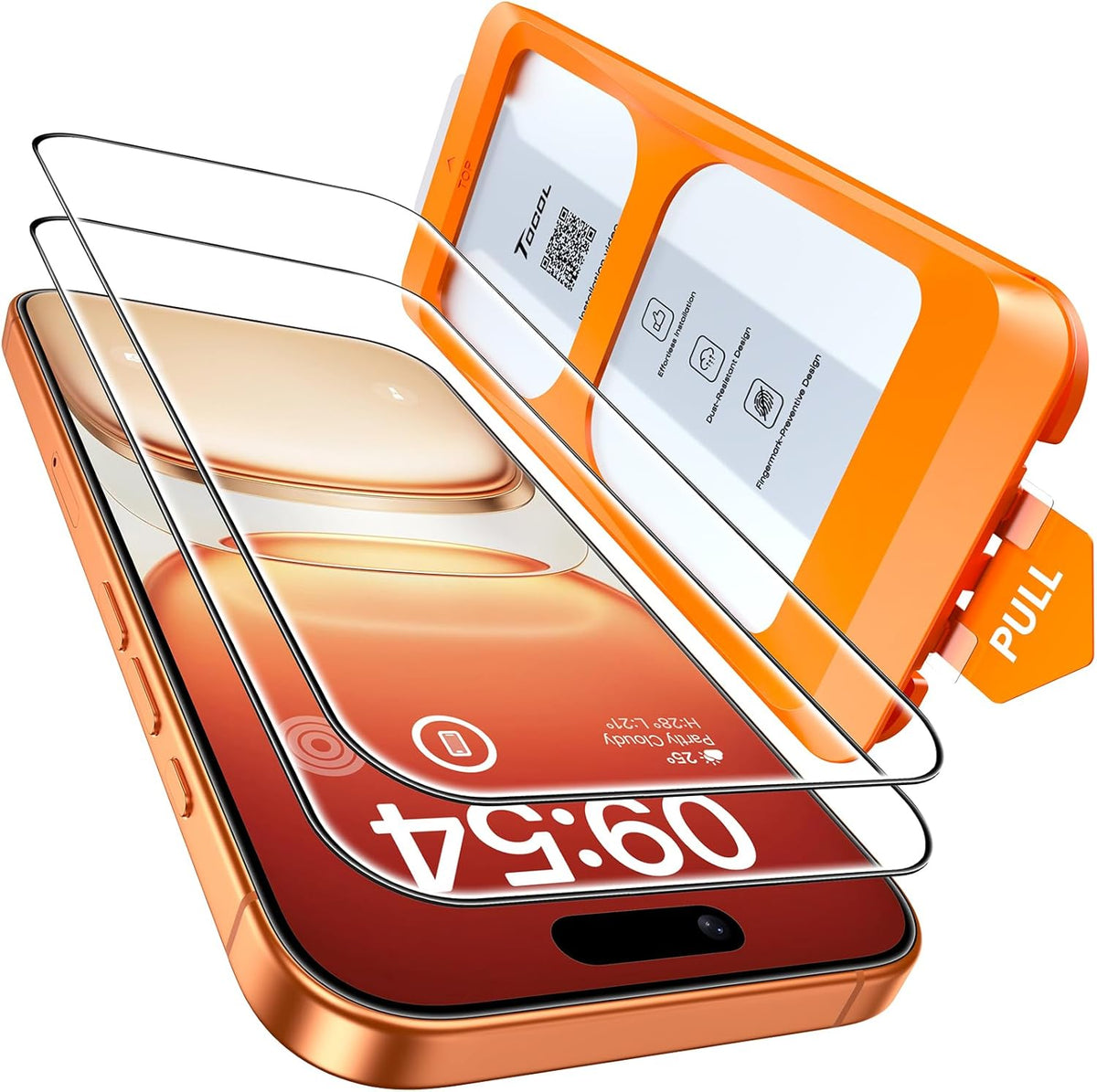 TOCOL for iPhone 17 Pro Max Screen Protector, Easy Installation