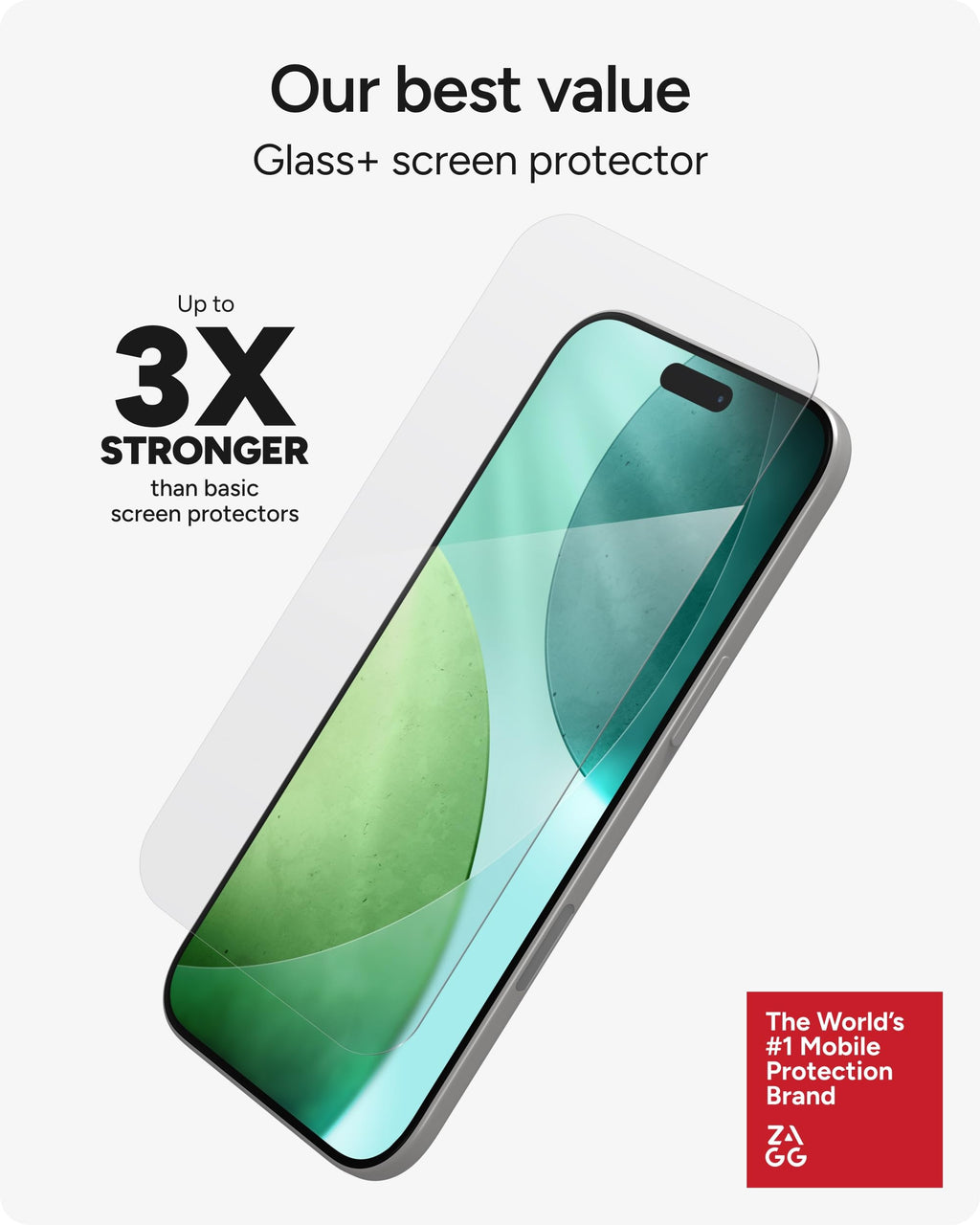 ZAGG Glass+ Screen Protector for iPhone 18 Pro Max/iPhone 17 Pro Max