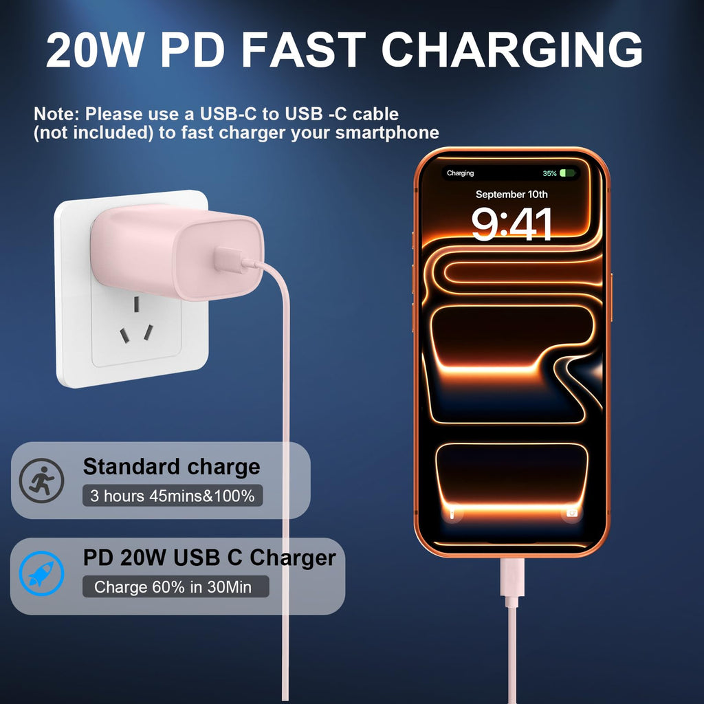 iPhone 18 17 16 15 Charger Fast Charging Type C Chargers USB C Cable 10FT