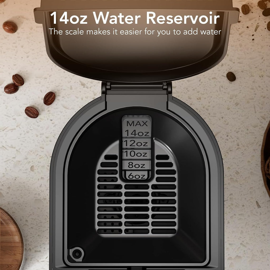 Kismile Single Serve Coffee Maker, 2-in-1 Coffee Pod & Ground Brewer