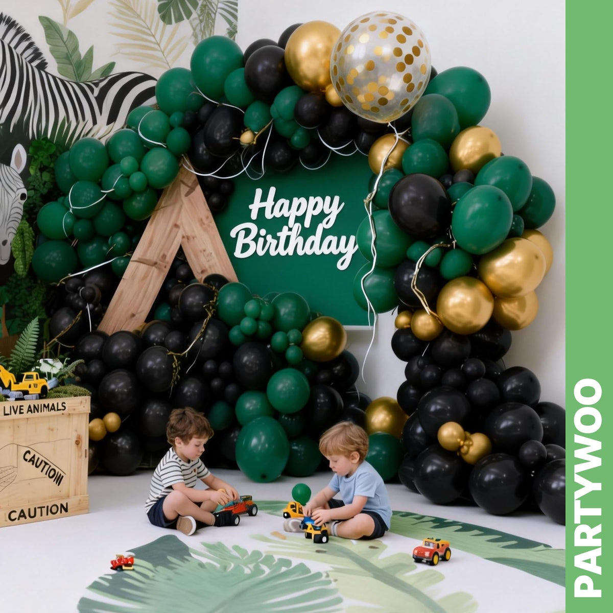 PartyWoo Christmas Balloons 66pcs Santa Xmas Tree Candy Cane Foil Balloons