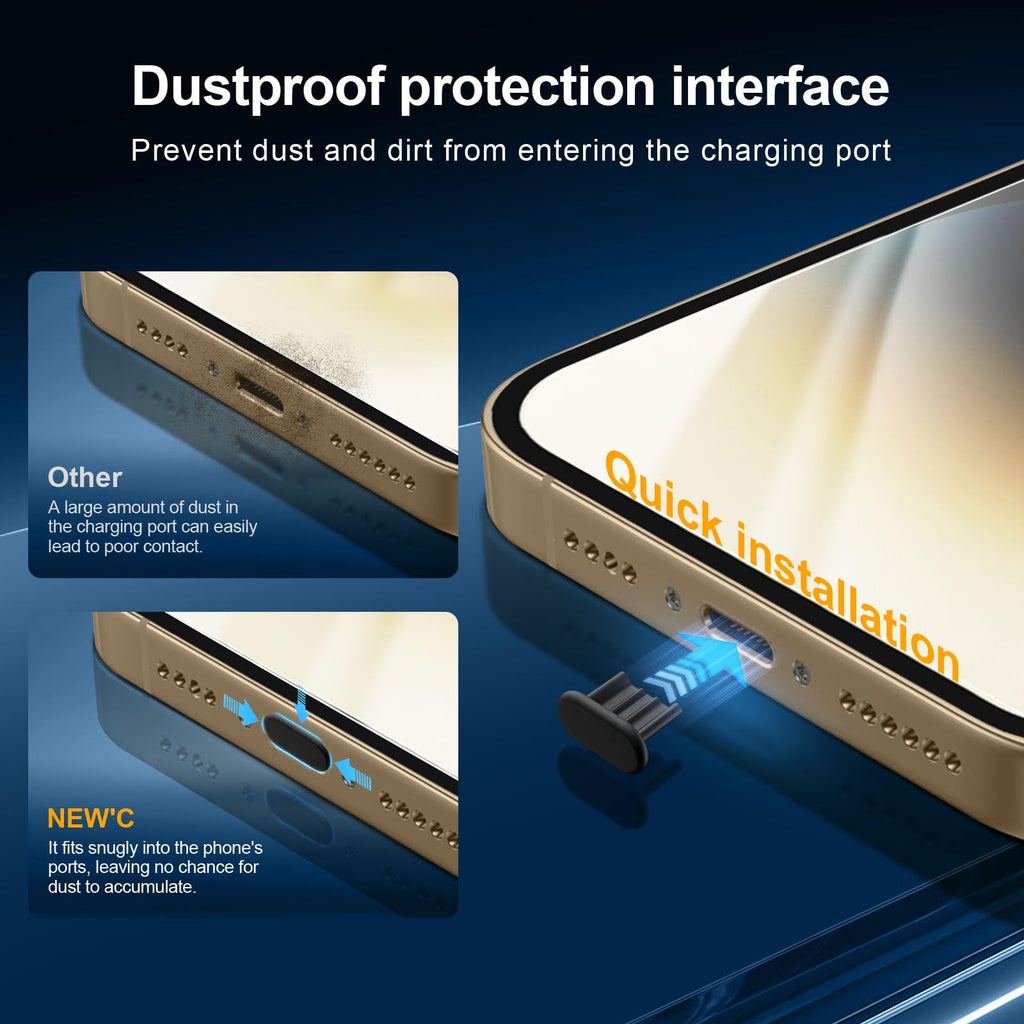 NEW'C for iPhone 16 Pro Screen Protector + Camera Lens Protector + Tool