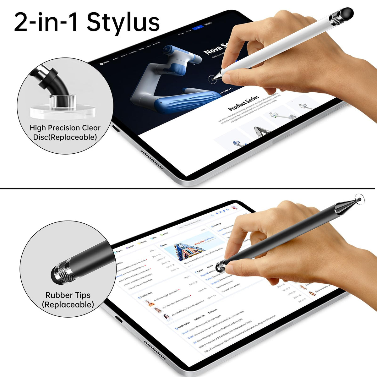 Bopomofo Stylus(5 Pcs),2-in-1 Stylus Pen for Touchscreen,Capacitive Stylus