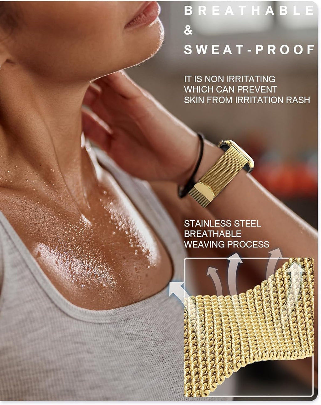 Original Milanese Loop Compatible with Apple Watch Bands for Women & Men