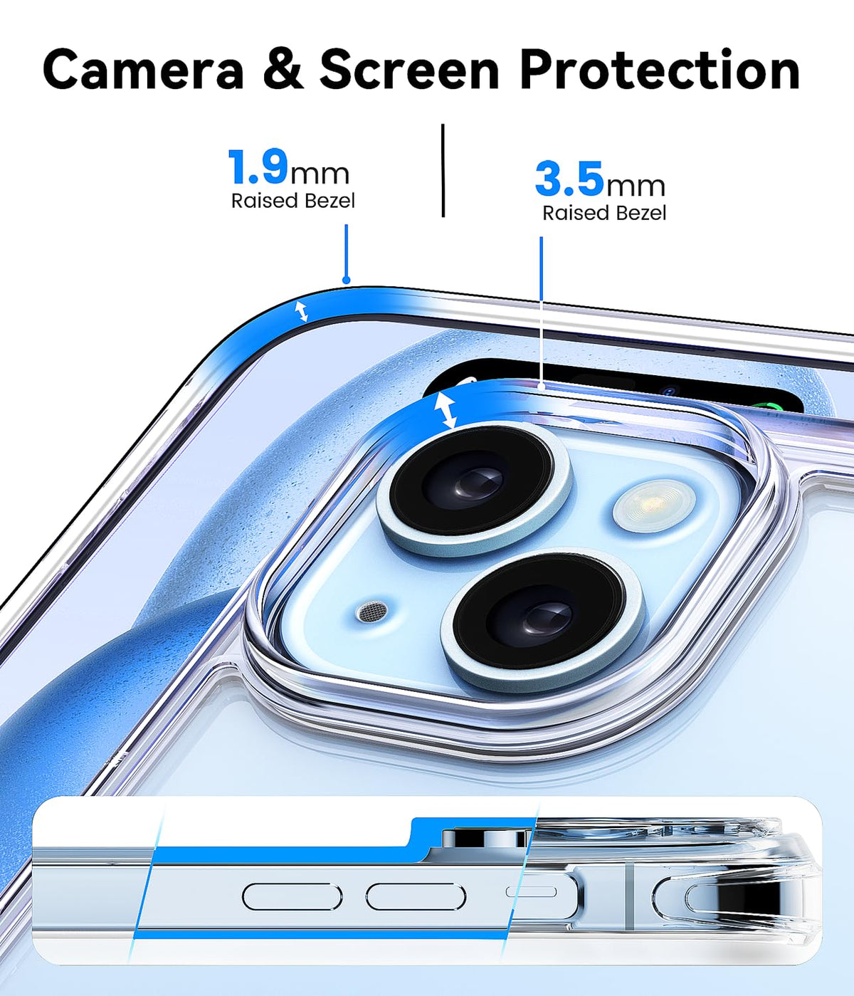 Mkeke for iPhone 18 Pro Max Case Clear [Not-Yellowing]