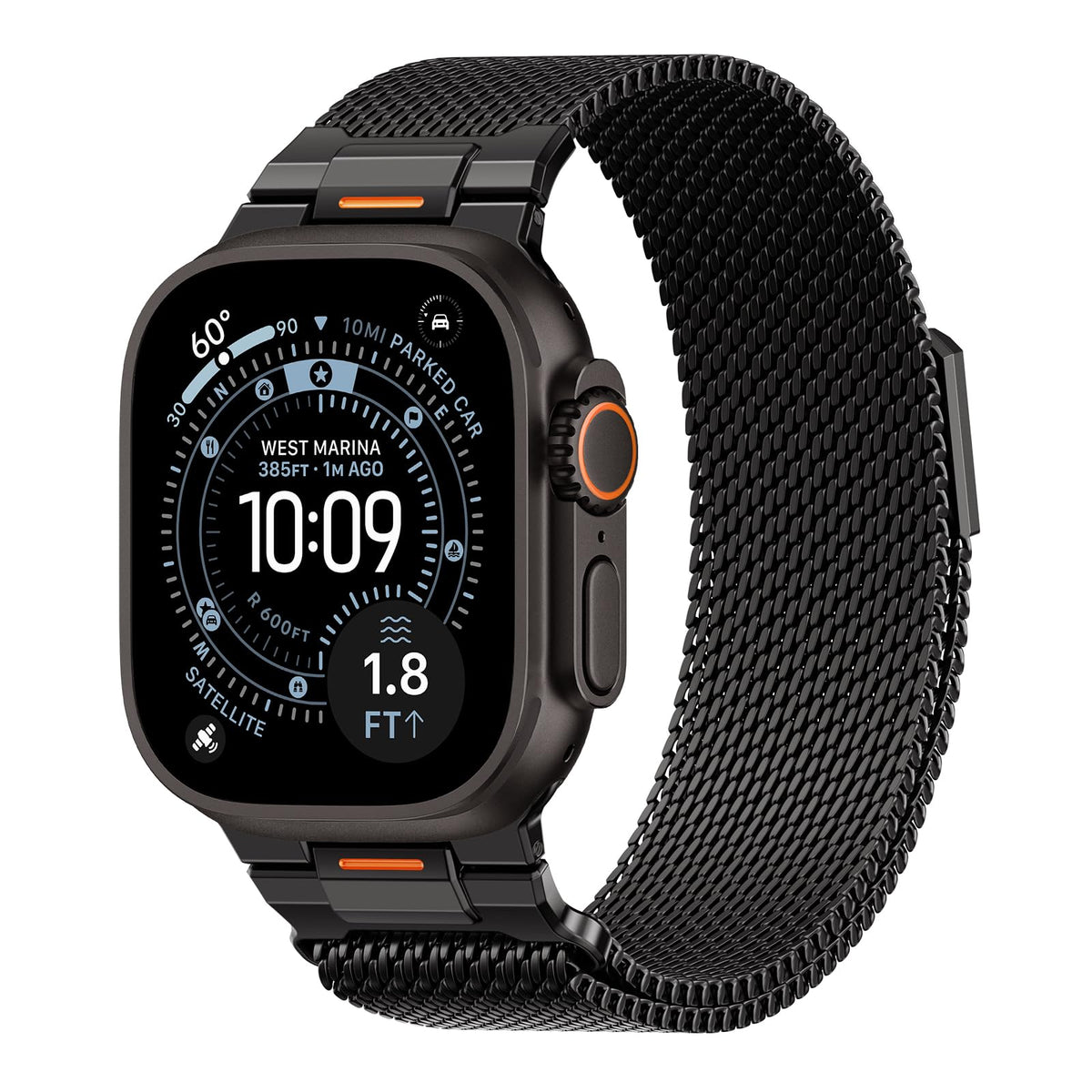 BXUXOHS Milanese Loop for Apple Watch Ultra 4/3/2 Band 49mm 44/45/46mm Men