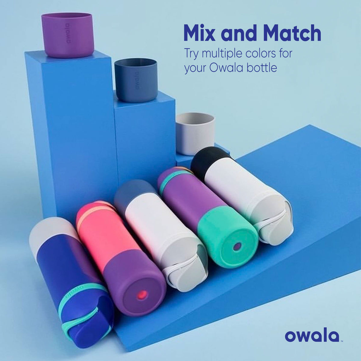 Owala Silicone Boot Accessory for Stainless Steel Water Bottles, Anti-Slip Dent Protective Sleeve, Protects FreeSip, Aqua, Made 32 Oz Water Bottle