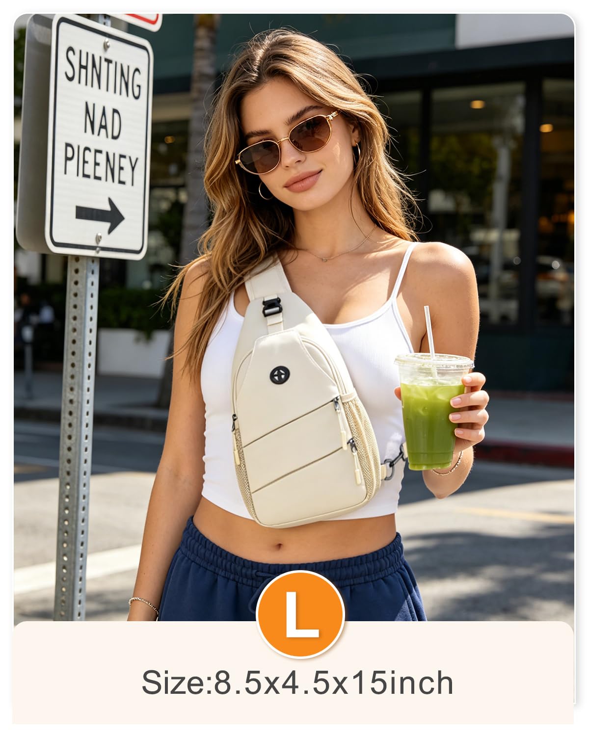 Pritent Crossbody Bags for Women Men Trendy Sling Bag Backpack Casual Chest Bag with Convertible Shoulder Strap