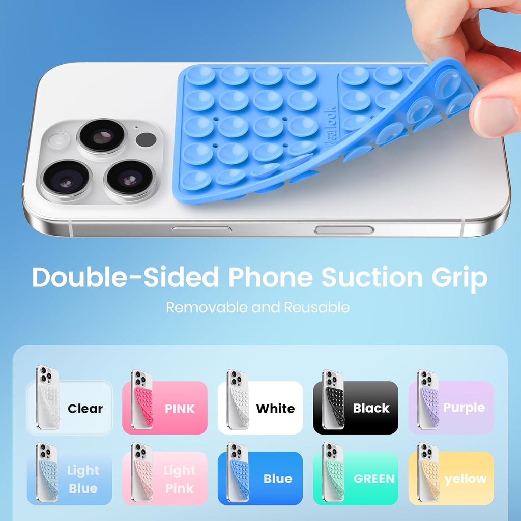Klearlook 4PCS Silicone Double Sided Suction Cup Phone Case, Combination C