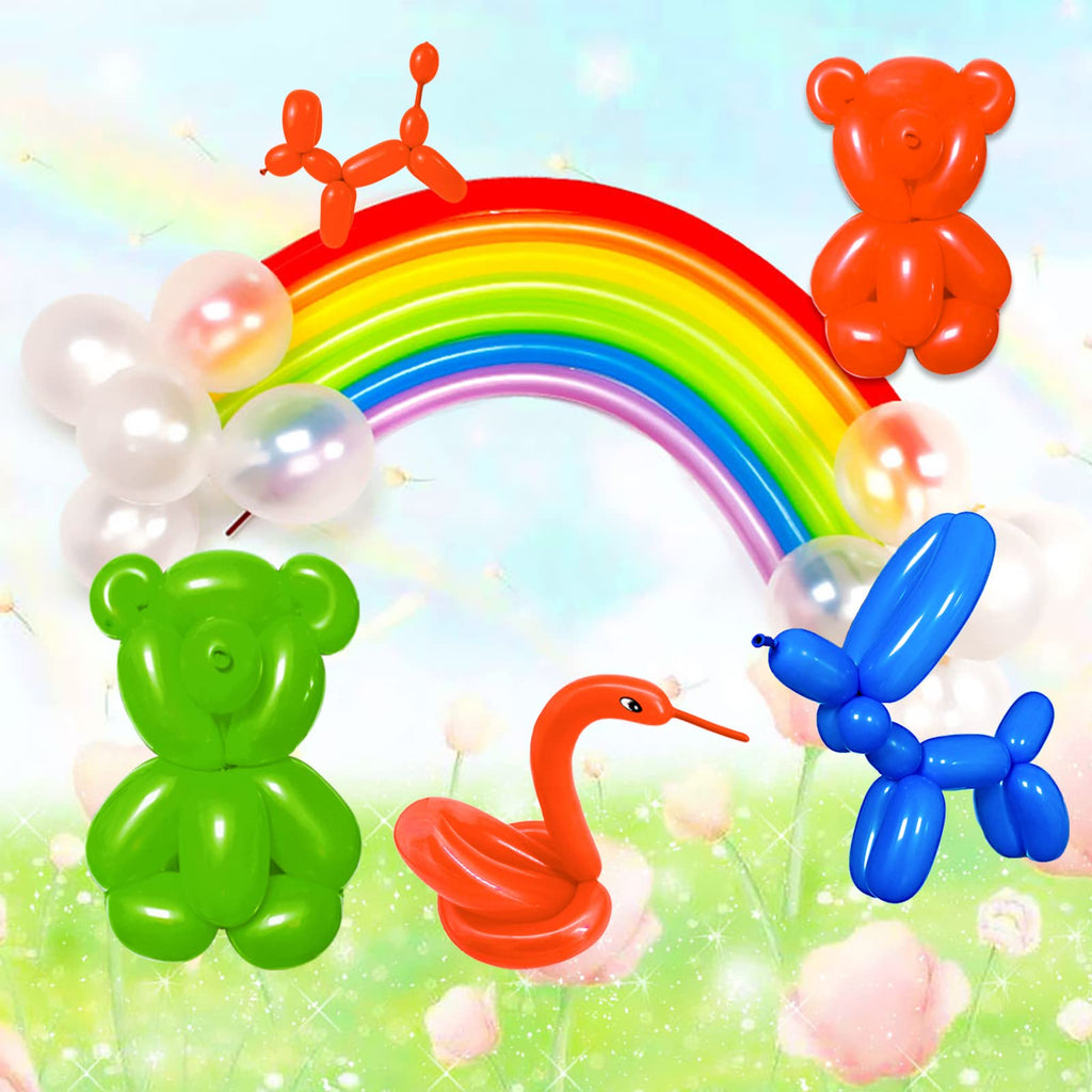 ASIYUHY 260 Balloons Clear Long Balloons 100 Pack Twisting Animal Balloon