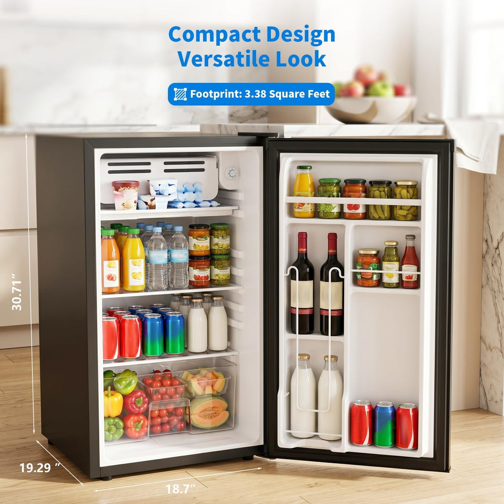 Kismile 1.1 Cu.ft Upright Mini Freezer for Dorms Apartment, Stainless Steel