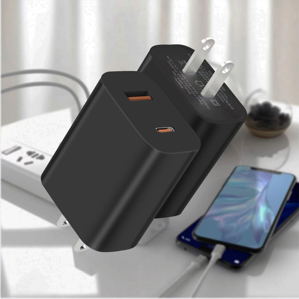 4 Pack USB C Charger Block,20W USB-C & USB-A Port Charger,for i Phone 17/16