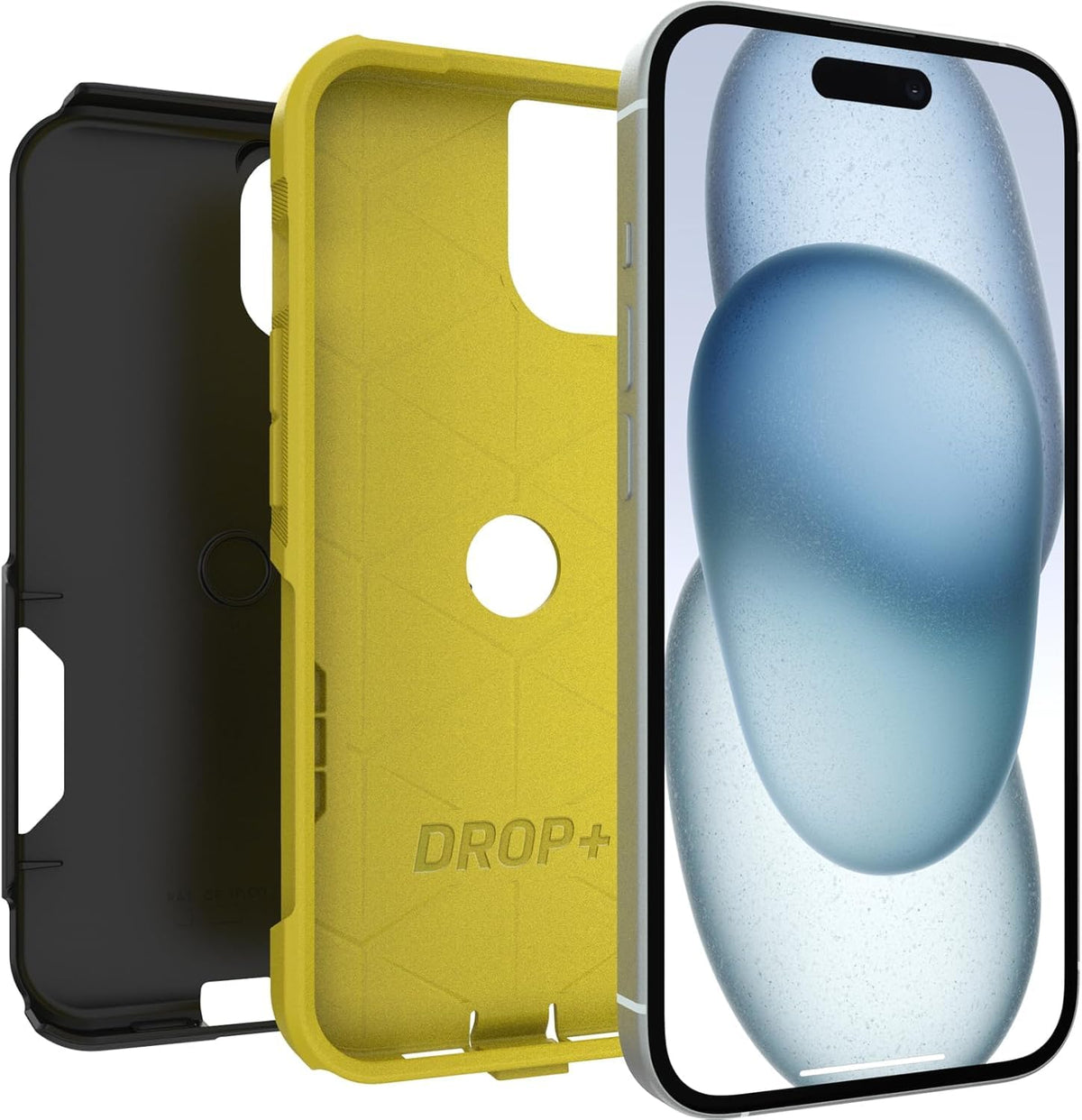 OtterBox iPhone 17e, 16e, 15, 14, & 13 Commuter Series Case - Black, Slim & Tough, Pocket-Friendly, with Port Protection - Thin & Protective iPhone Case, Dual-Layer, Impact Absorbing iPhone Case