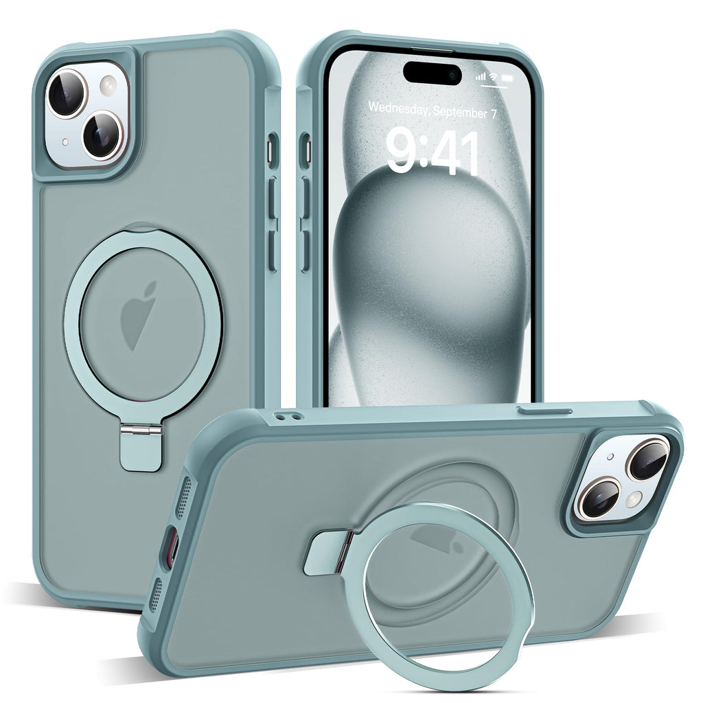SKYLMW Compatible with iPhone 17 Case with Stand,Rose Gold