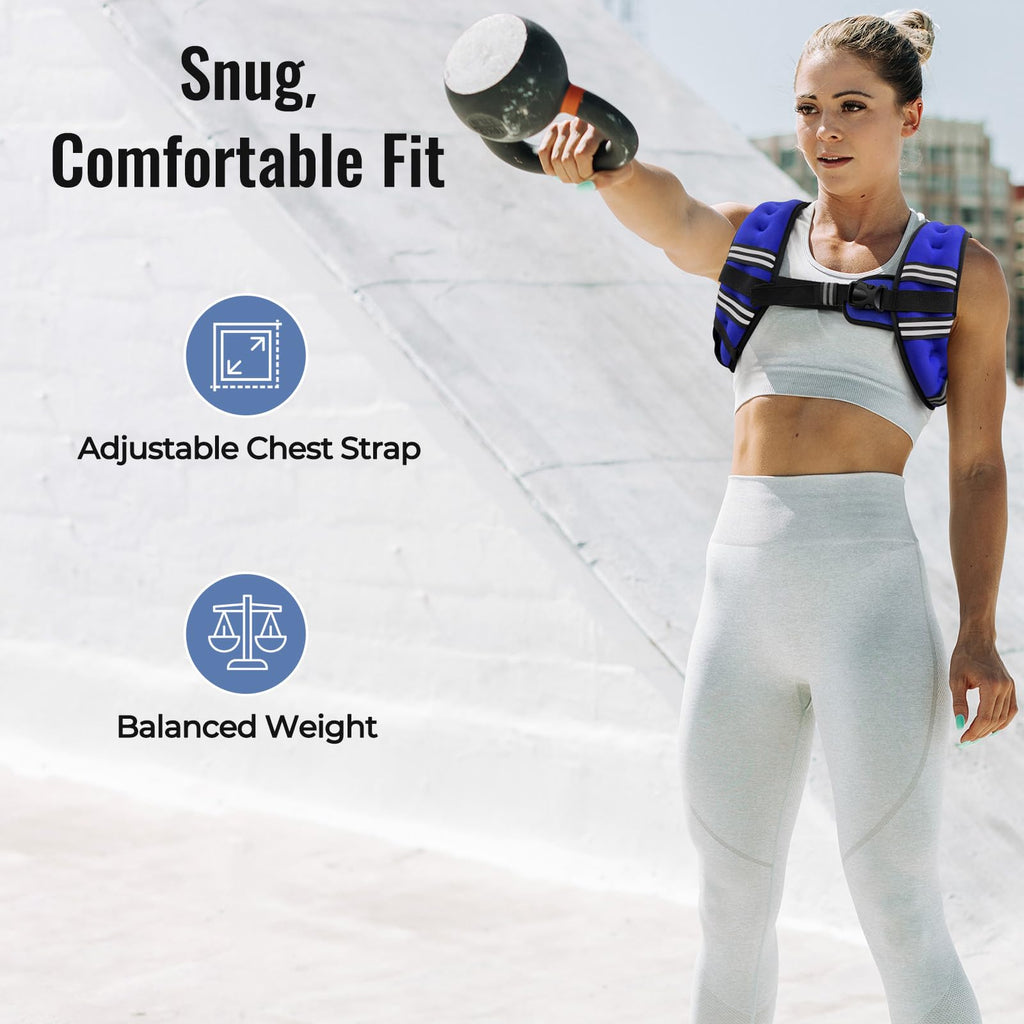 Zeerun Weighted Vest, 6/8/10/12/15/18/20/24/30LB for Men Women
