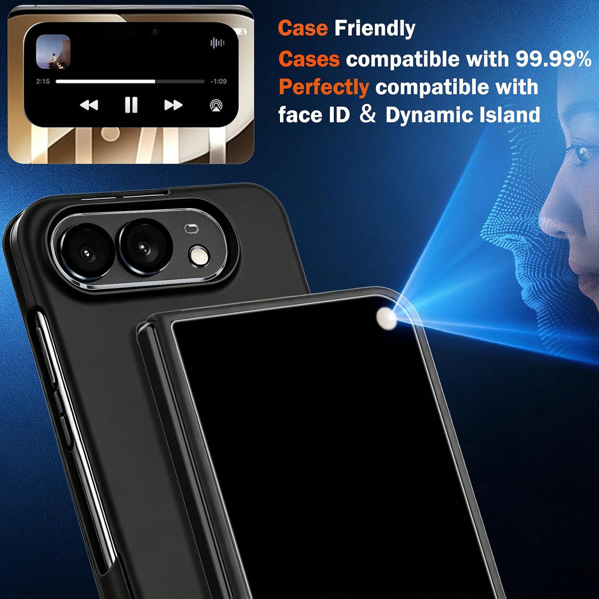 Ferilinso 3 Pack Privacy Screen Protector for iPhone Duo, Tempered Glass