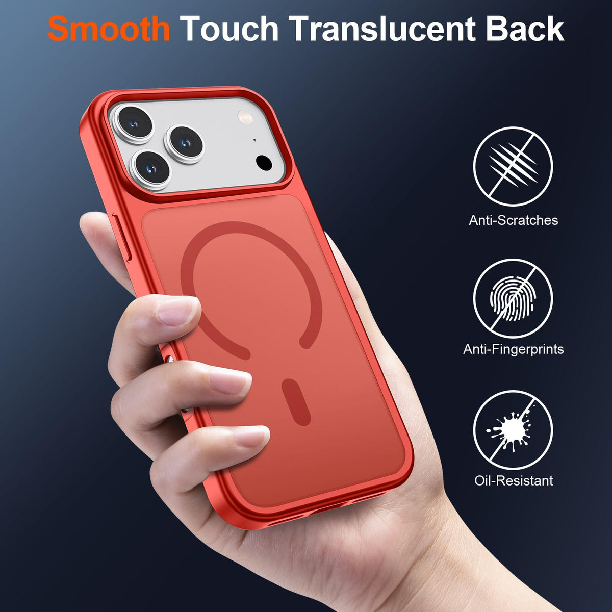 SUPFINE Magnetic for iPhone 18 Pro Max/17 Pro Max Case Dark Blue