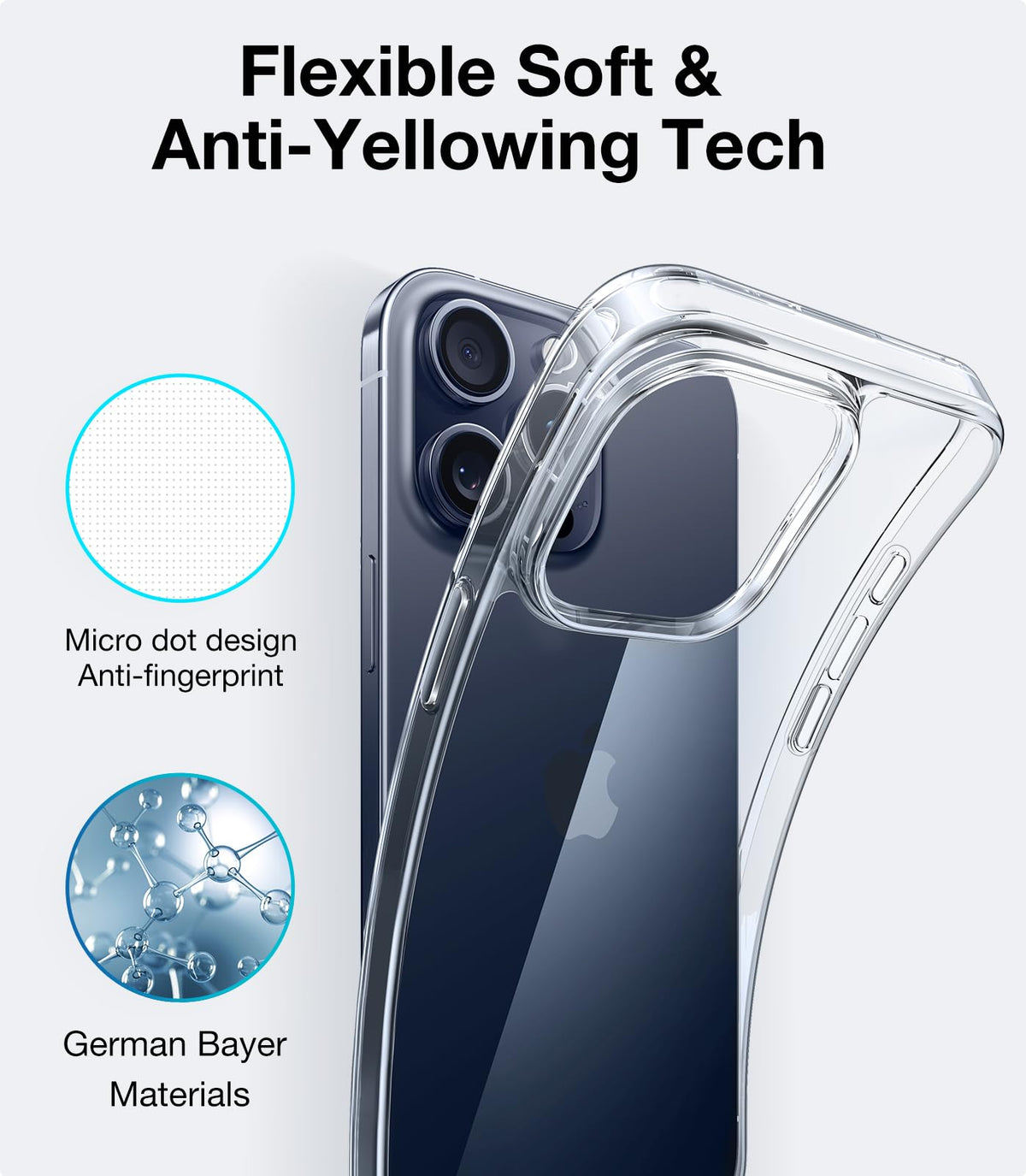TORRAS for iPhone 14 Pro Max Case, Anti-Yellowing, Crystal Clear
