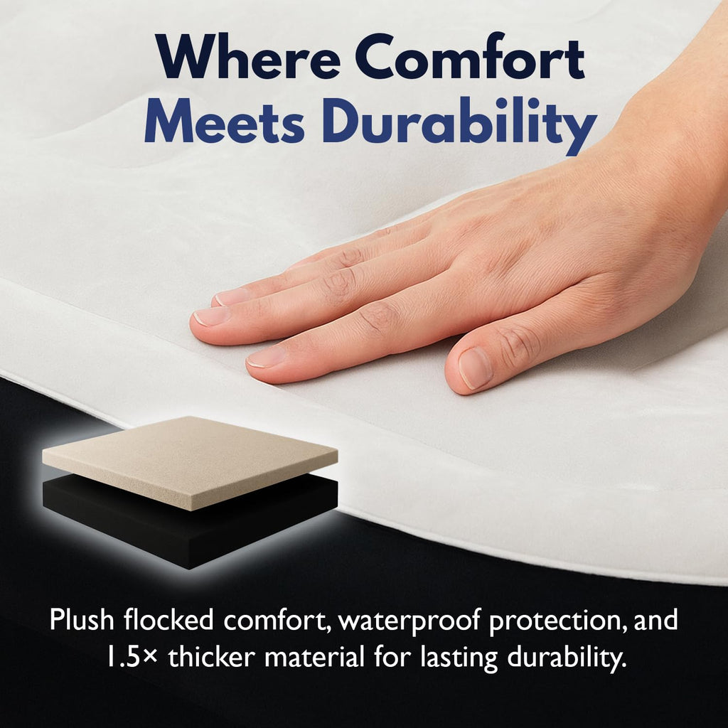 King Koil California King Air Mattress with Built-in Pump, 20” Raised Bed