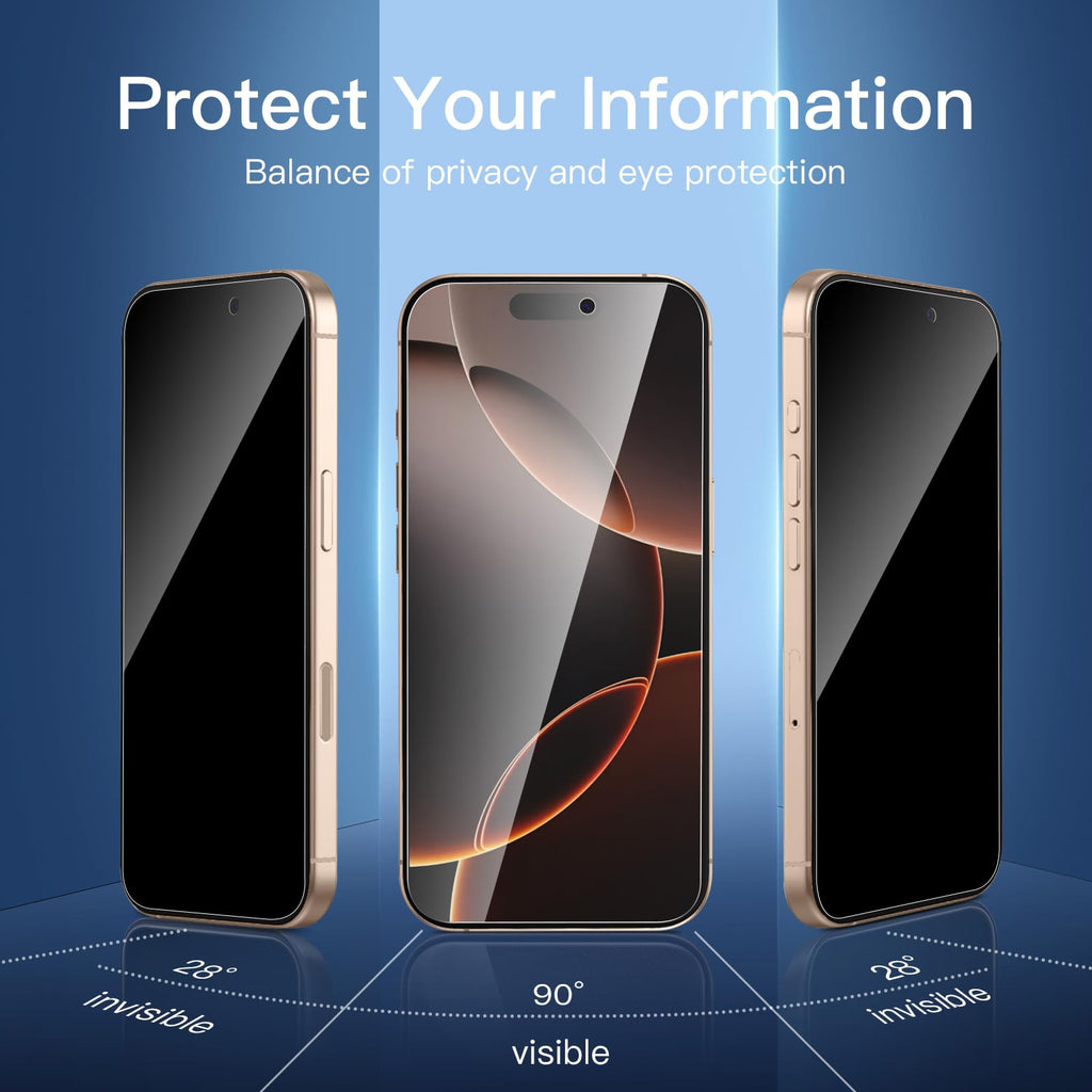 NEW'C for iPhone 16, iPhone 15 Screen Protector Installation Tool Included