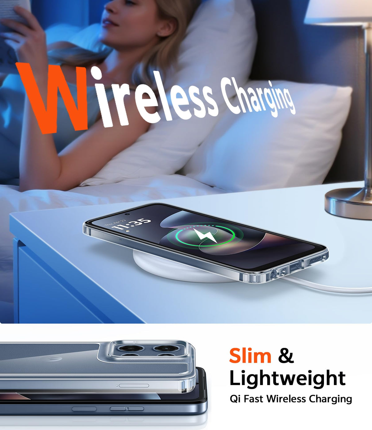 FNTCASE for Moto G-Power-5G-2026/2025 Clear Case with Screen Protector