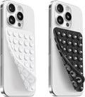 (2 Pack) Suction Cup Phone Case Mount Double Sided, White & Classic Black