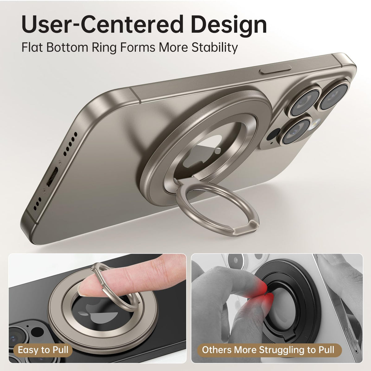 SYNCWIRE for MagSafe Phone Grip, Magnetic Phone Ring Holder Stand Kickstand