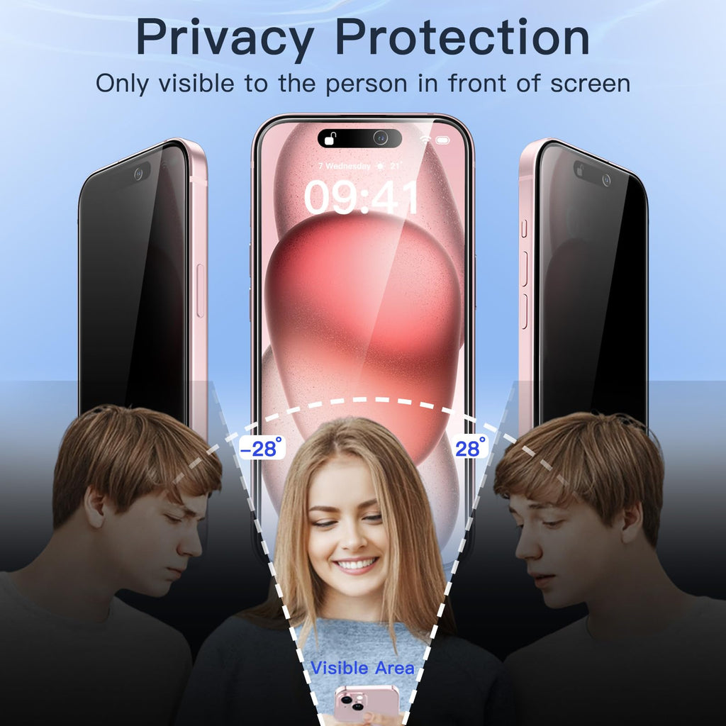 JETech Privacy Screen Protector for iPhone 18 Pro, 2-Pack