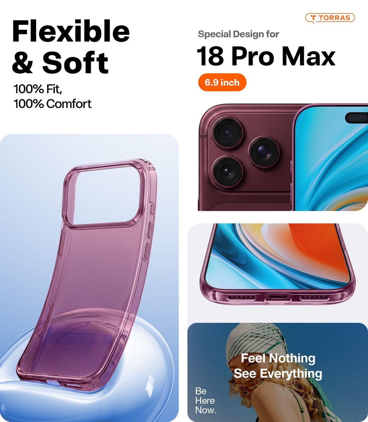 TORRAS for iPhone 14 Pro Max Case, Anti-Yellowing, Crystal Clear