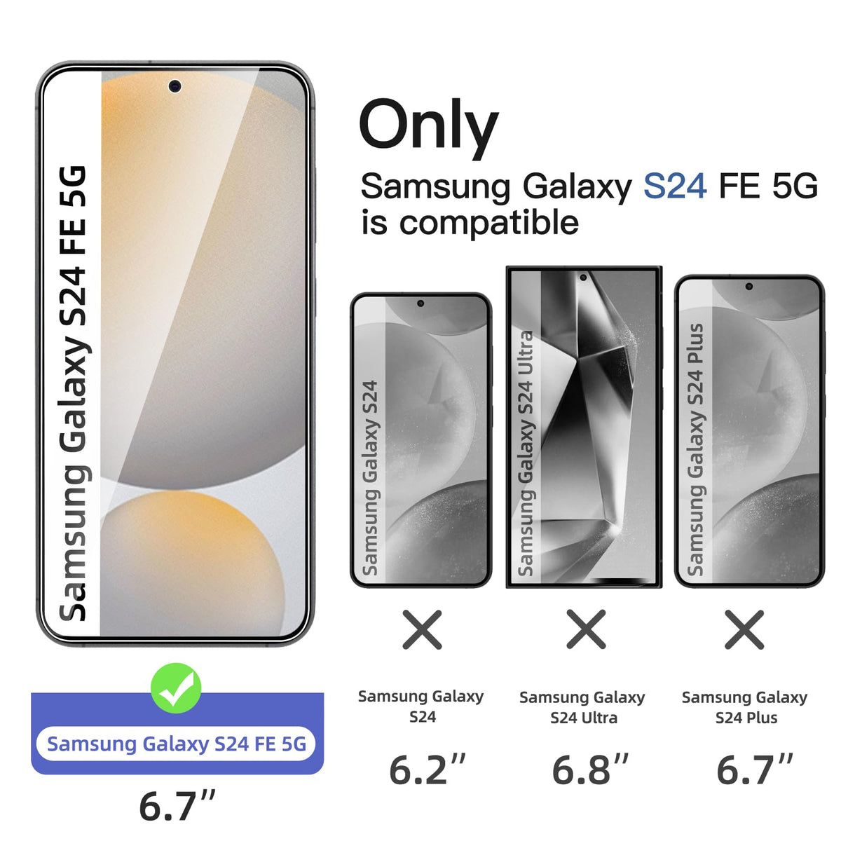 NEW'C for Samsung Galaxy S23 6.1" (SM-S911),Screen Protector Tempered Glass